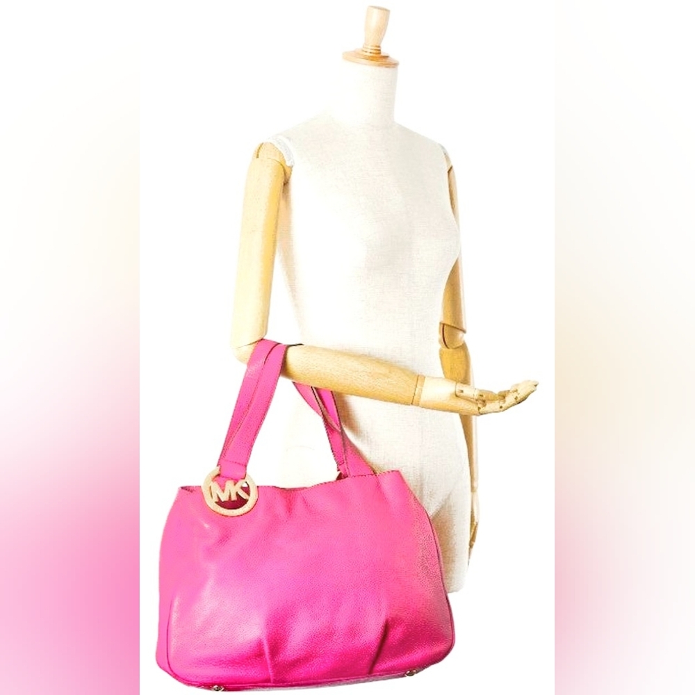 Michael Kors MK Fulton East West Designer Pink Tote Bag Purse Handbag